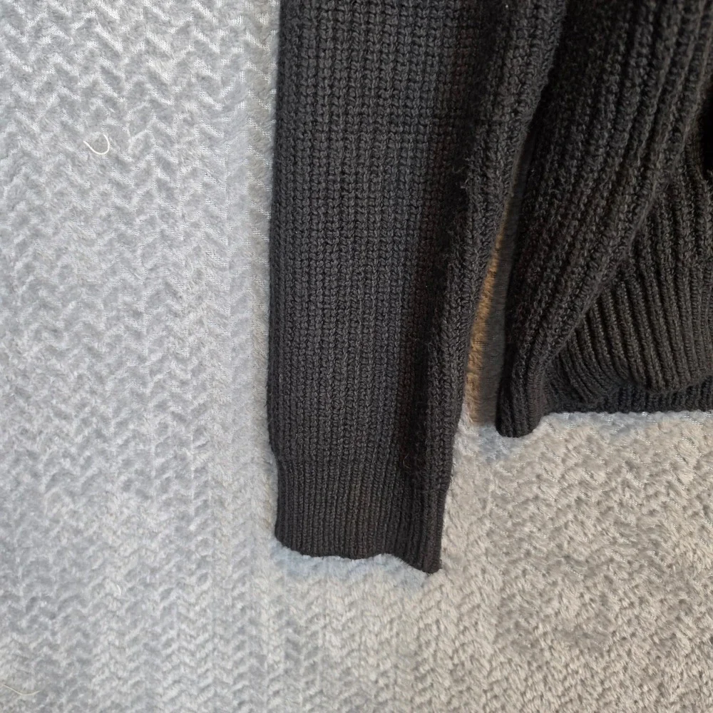 Banana Republic Mens XL Black Ribbed Shawl Collar Button Cardigan Sweater